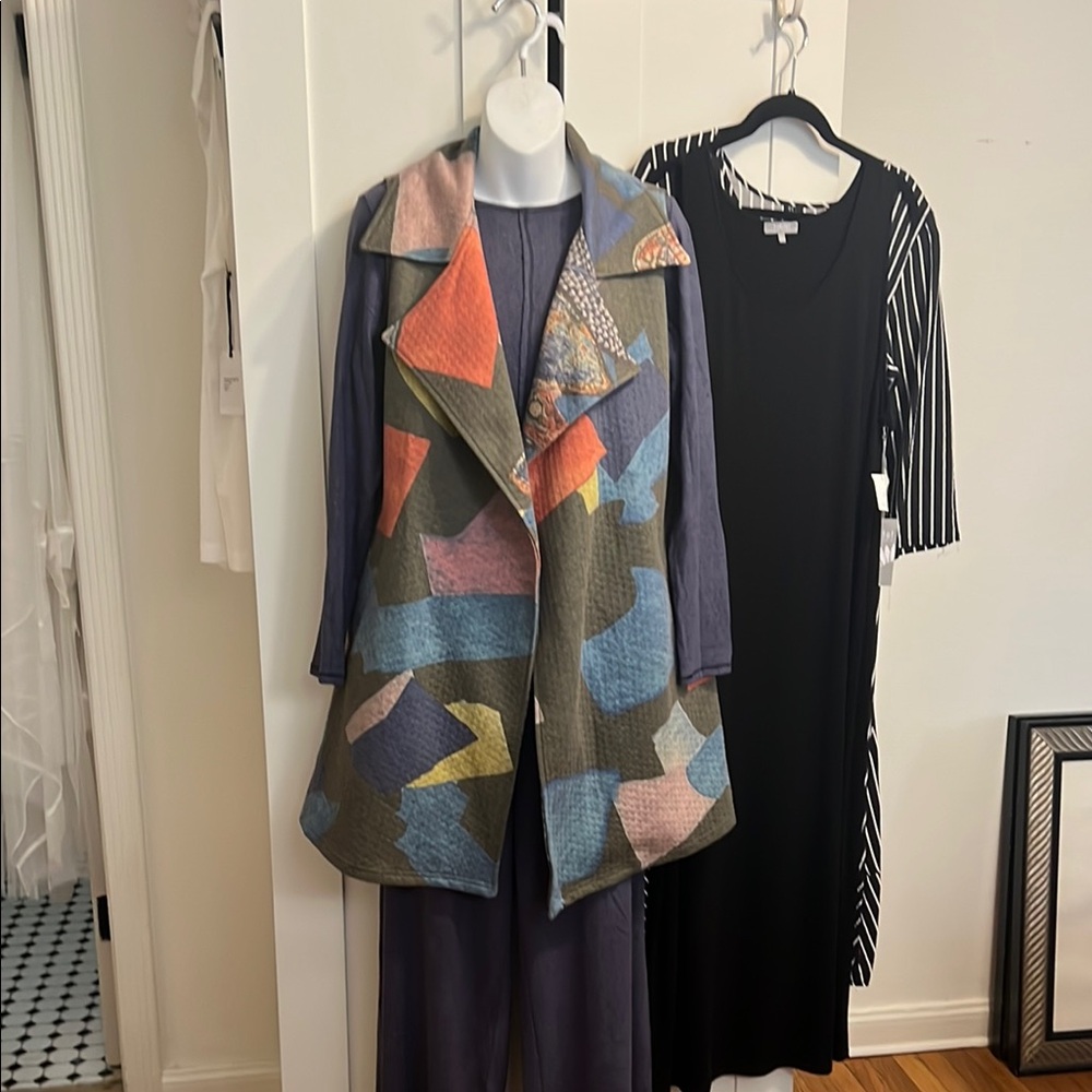 Colorful Patchwork Sleeveless Coat